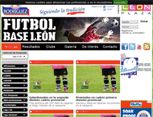 Tablet Screenshot of futbolbaseleon.com